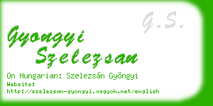 gyongyi szelezsan business card