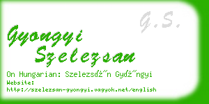 gyongyi szelezsan business card